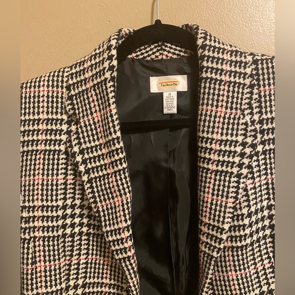 Vintage 90s Houndstooth Oversized Suit Jacket Blazer - Picture 7 of 10